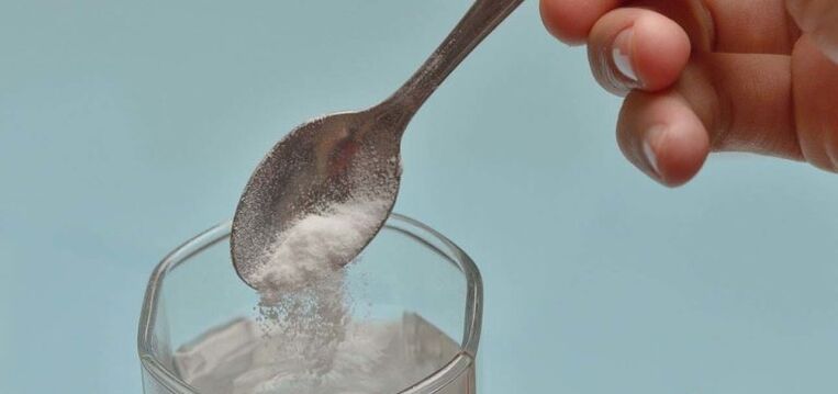 Solución de soda para a ampliación do pene